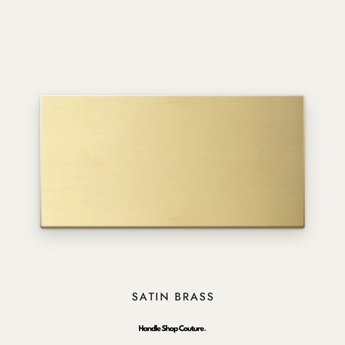 KLAS brass finish sample swatch, Satin Brass