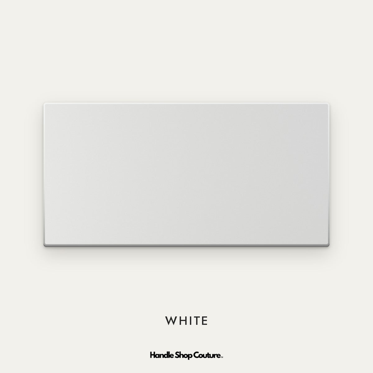 KLAS brass finish sample swatch, White