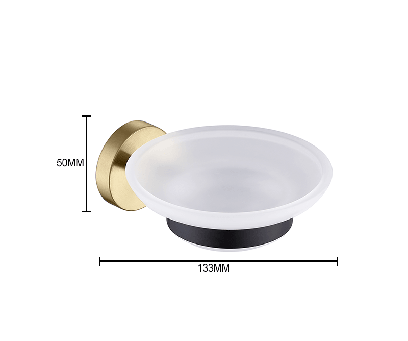 KOS / BATHROOM HARDWARE SET / KNURLED / POLISHED GOLD & MATTE BLACK - Handle Shop Couture 
