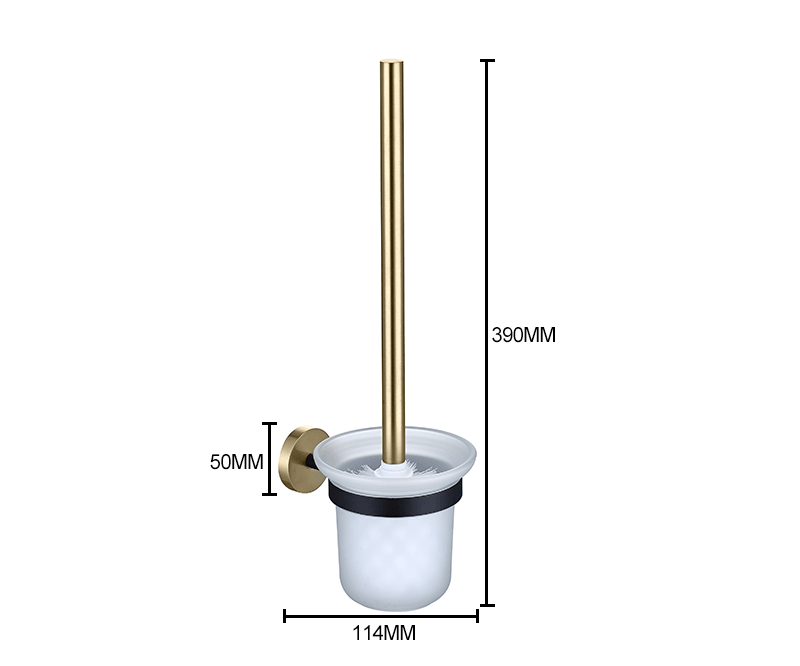 KOS / BATHROOM HARDWARE SET / KNURLED / POLISHED GOLD & MATTE BLACK - Handle Shop Couture 
