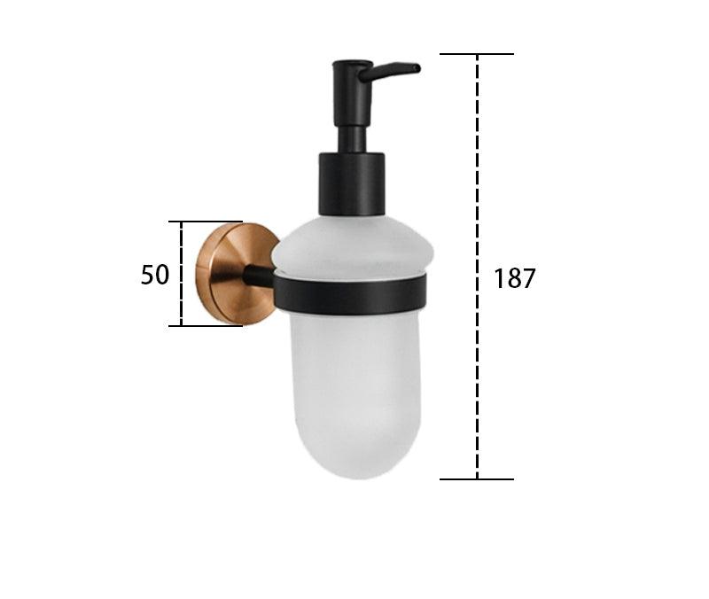 KOS / BATHROOM HARDWARE SET / KNURLED / ROSE GOLD & MATTE BLACK - Handle Shop Couture 