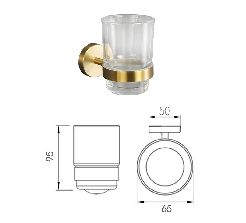 KOS / BATHROOM HARDWARE SET / KNURLED / SATIN GOLD - Handle Shop Couture 
