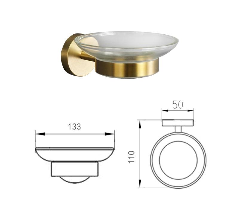 KOS / BATHROOM HARDWARE SET / KNURLED / SATIN GOLD - Handle Shop Couture 