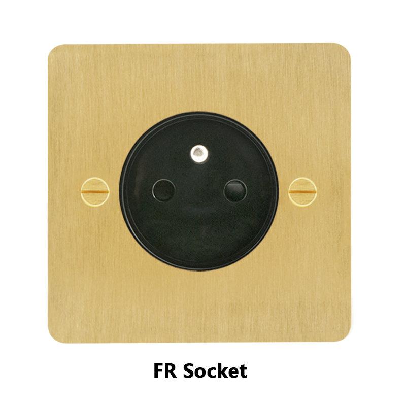 KOST / POWER OUTLET / BRUSHED BRASS - Handle Shop Couture 