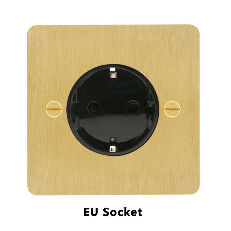 KOST / POWER OUTLET / BRUSHED BRASS - Handle Shop Couture 