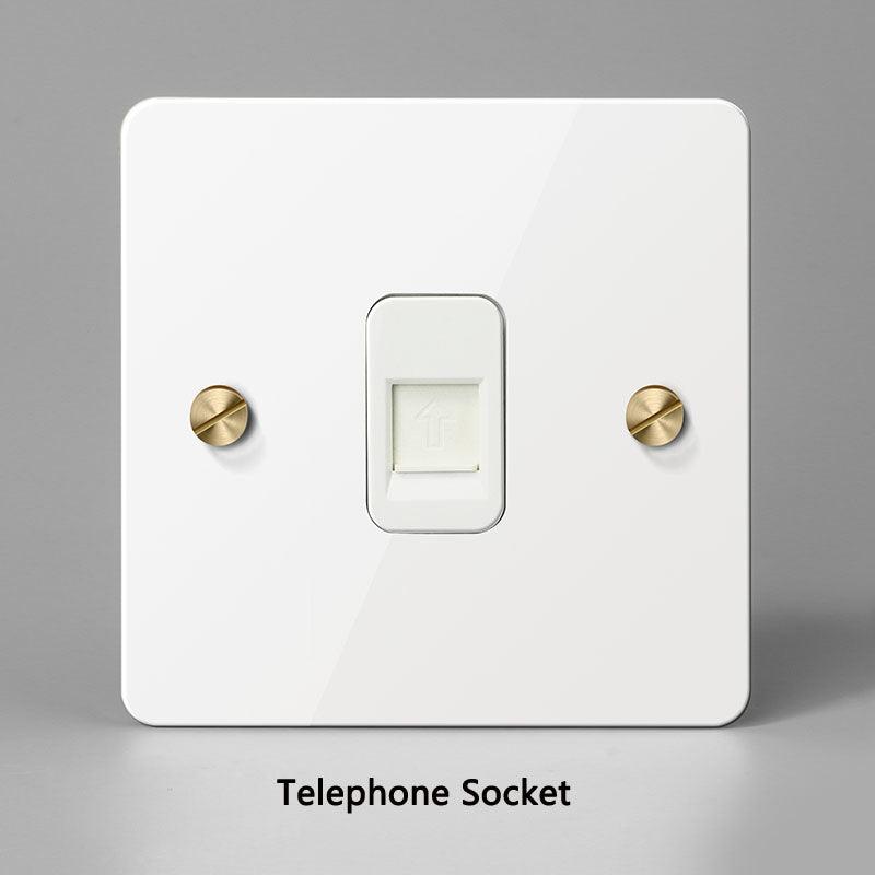 KOST / POWER OUTLET / WHITE BRASS - Handle Shop Couture 