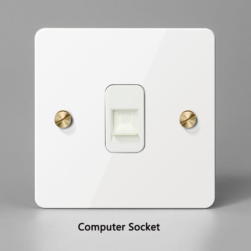 KOST / POWER OUTLET / WHITE BRASS - Handle Shop Couture 