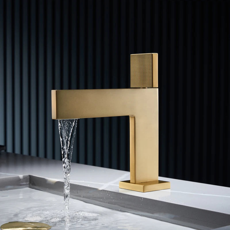 JULIO / Single Hole Knurled Brass Tap Faucet - Handle Shop Couture