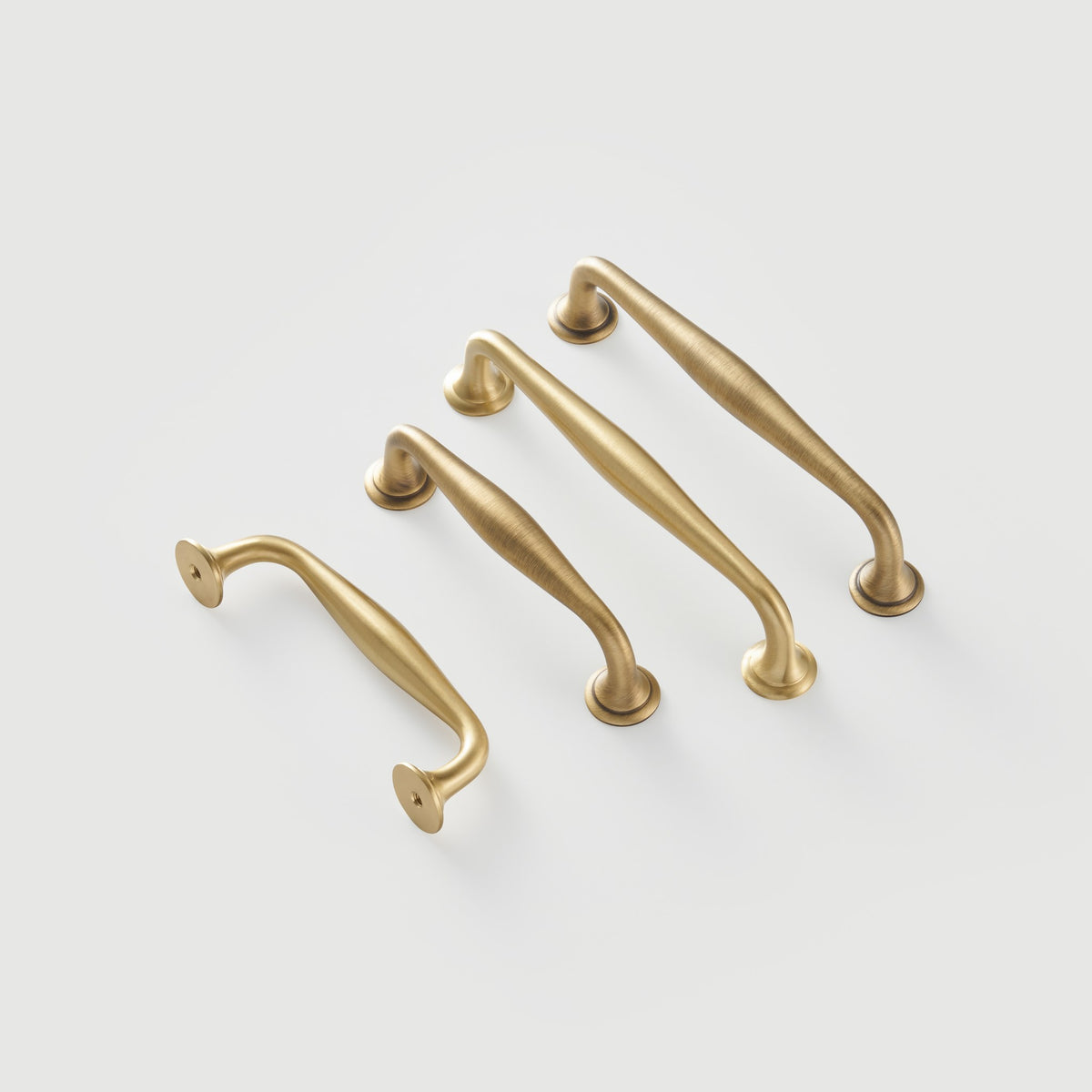 NAFPLIO brass cabinet handles in two sizes and two finishes