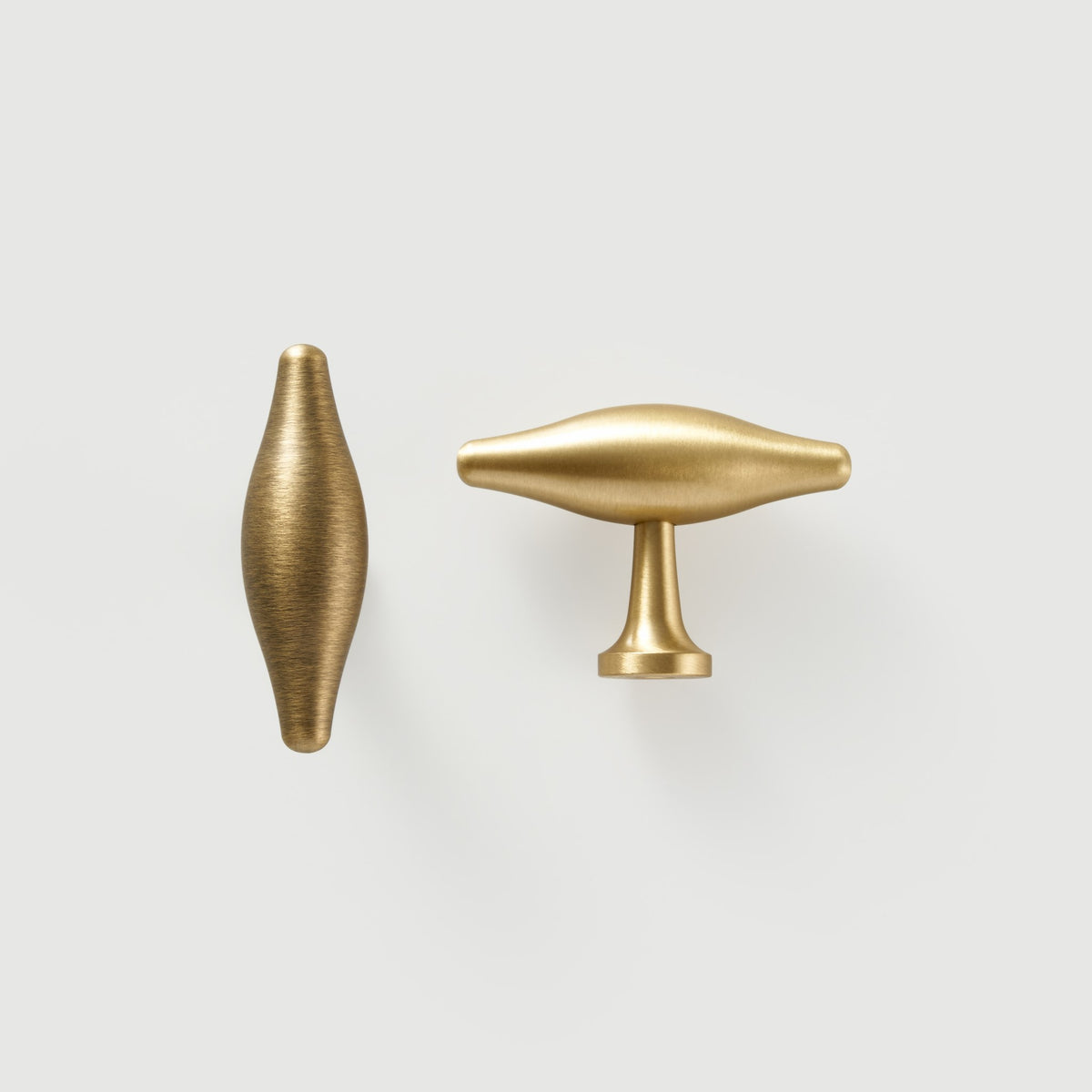 NAFPLIO brass T-knob, front and side