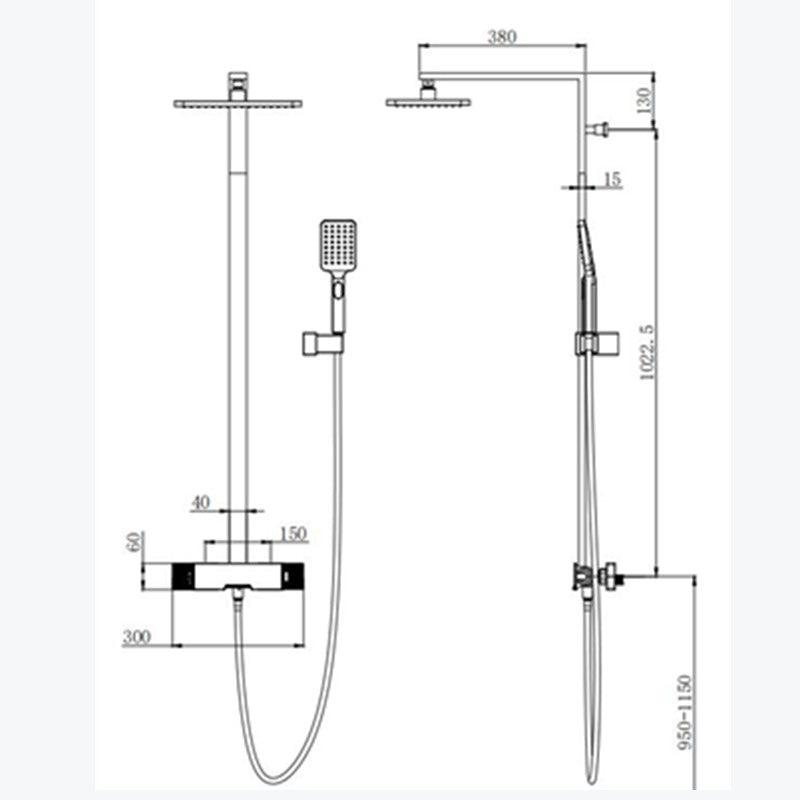 PATMOS / Brass Shower System - Handle Shop Couture 
