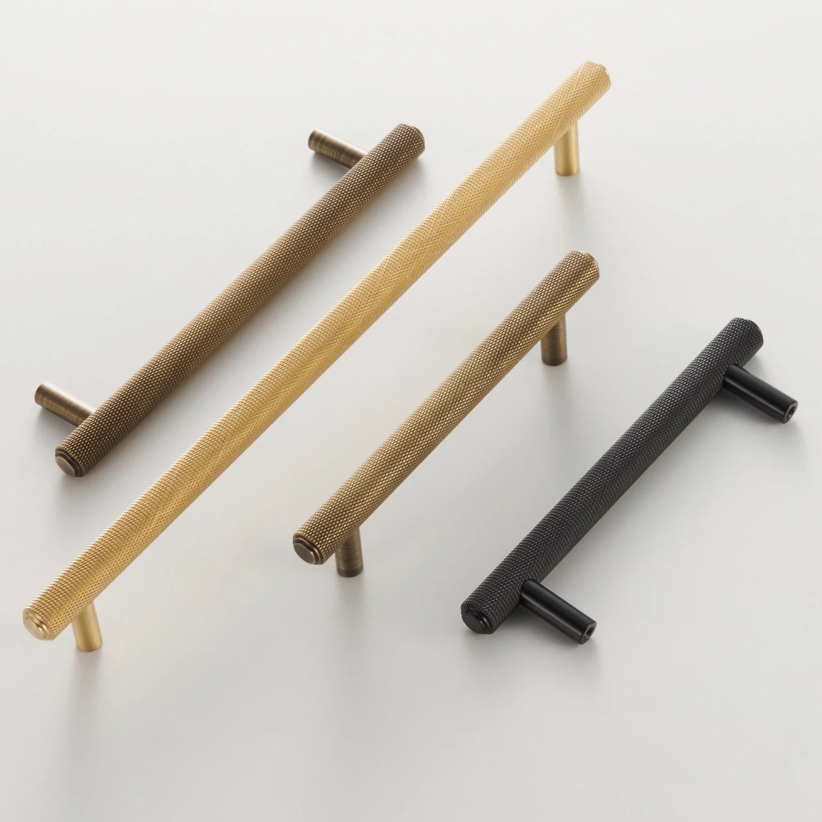 Stringed Handles SOLID BRASS HANDLES / LINEAR KNURL - Handle Shop Couture