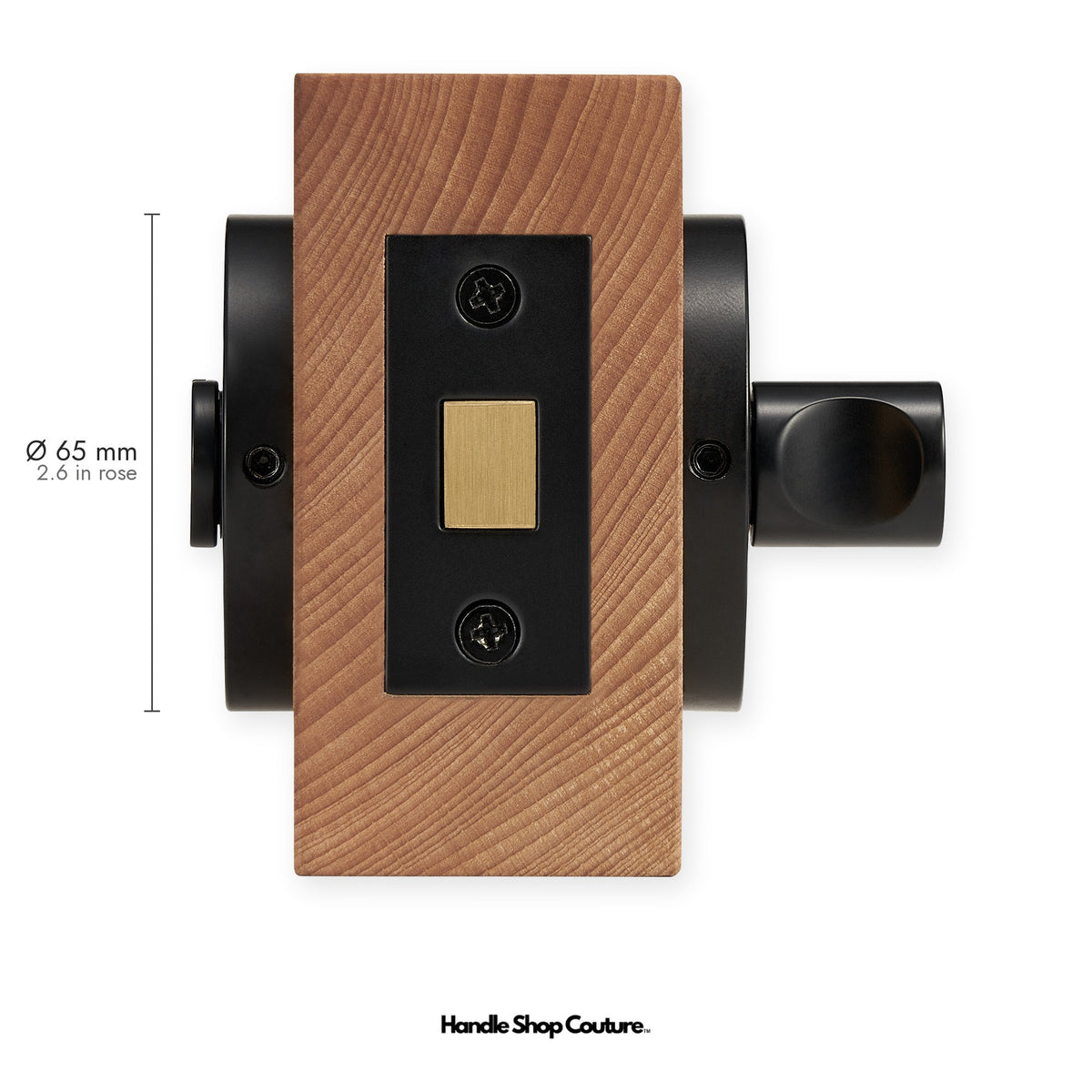SIFNOS privacy thumbturn and bolt, 65mm round rose, Matte Black