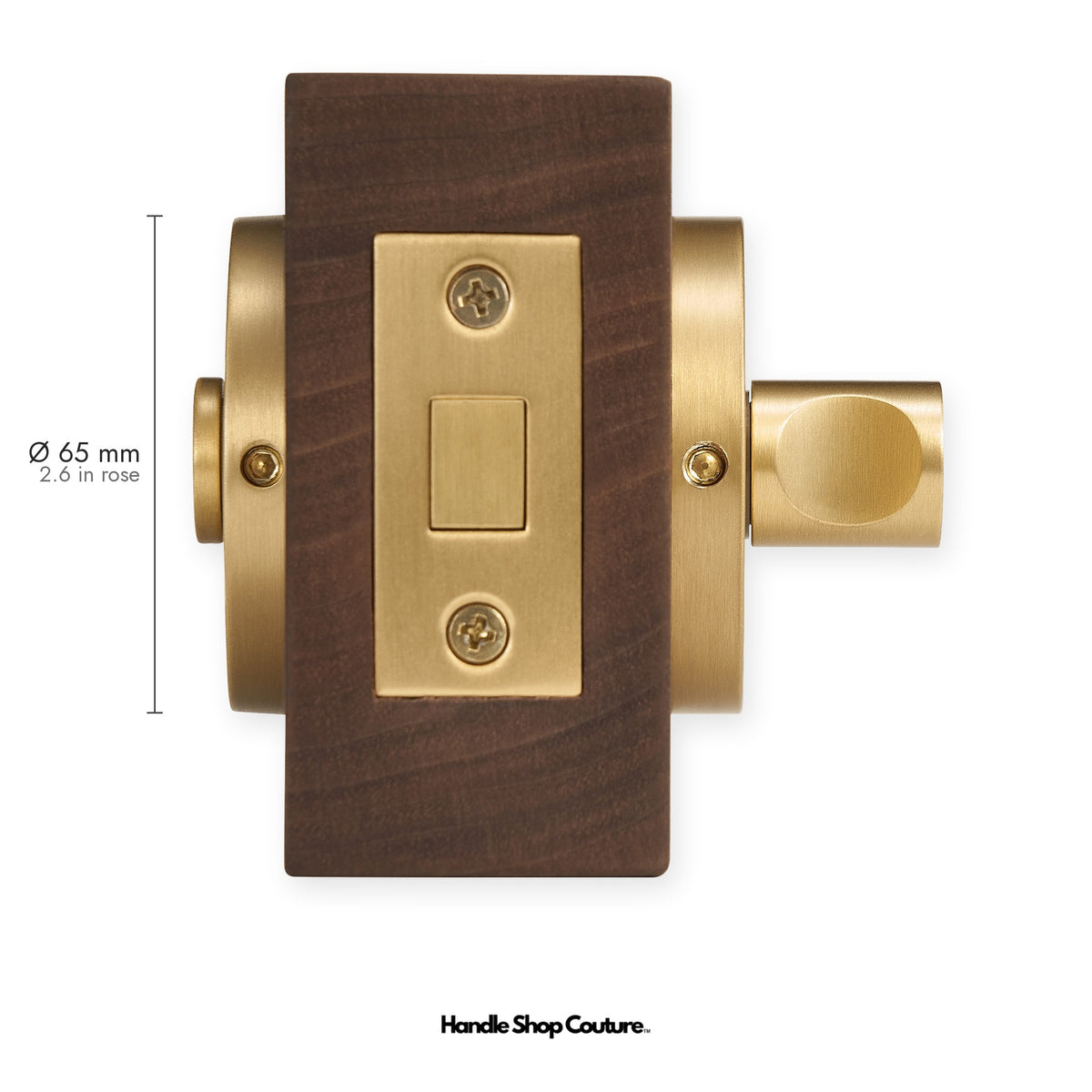 SIFNOS privacy thumbturn and bolt, 65mm round rose, Satin Brass