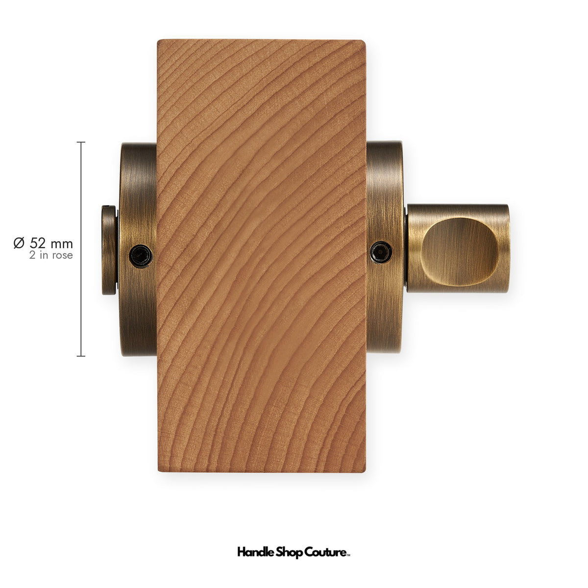 SIFNOS privacy thumbturn and emergency release without deadbolt, 52mm round rose, Antique Brass