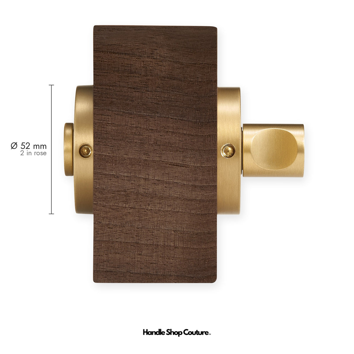 SIFNOS privacy thumbturn and emergency release without deadbolt, 52mm round rose, Satin Brass