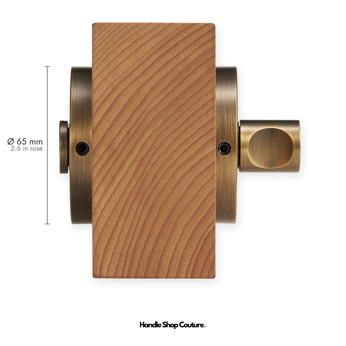 SIFNOS privacy thumbturn and emergency release without deadbolt, 65mm round rose, Antique Brass