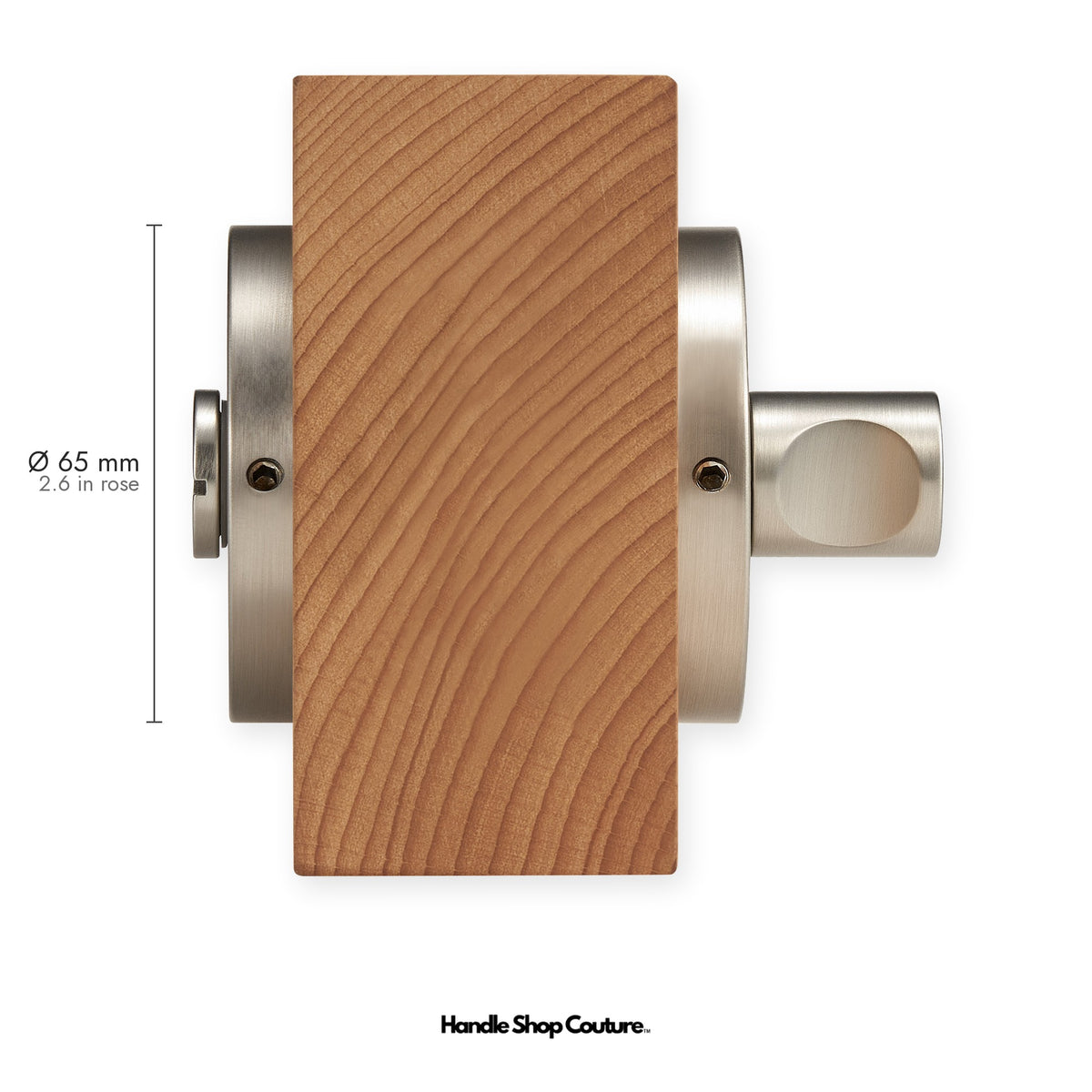 SIFNOS privacy thumbturn and emergency release without deadbolt, 65mm round rose, Brushed Nickel