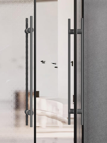 gunmetal grey stainless steel door handle