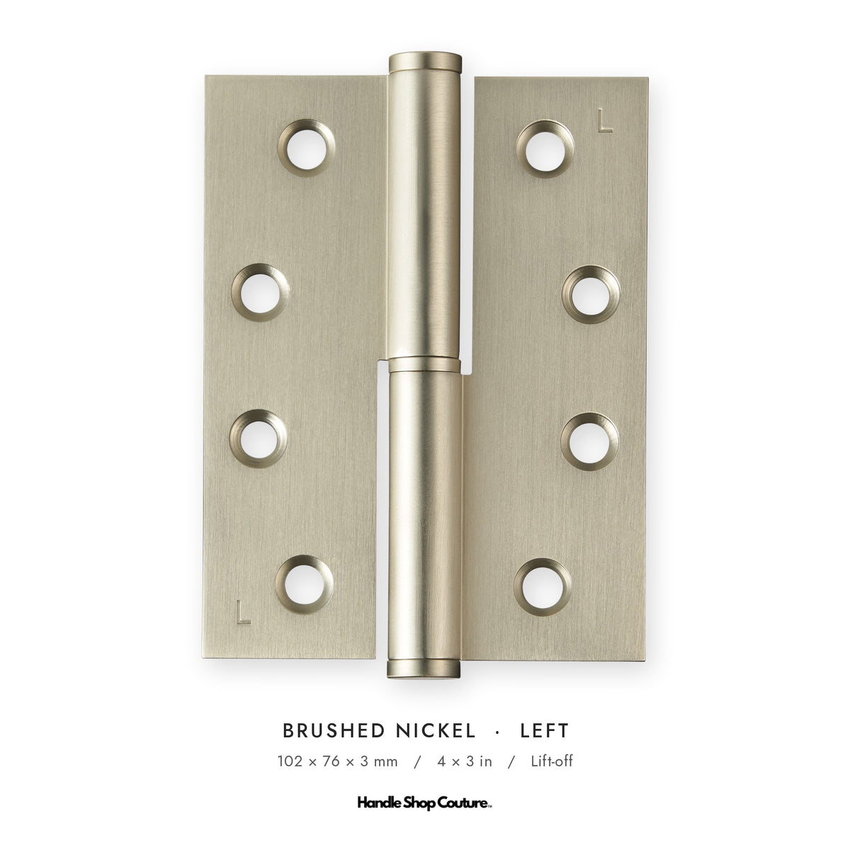 SYROS lift-off hinge, Brushed Nickel, Left
