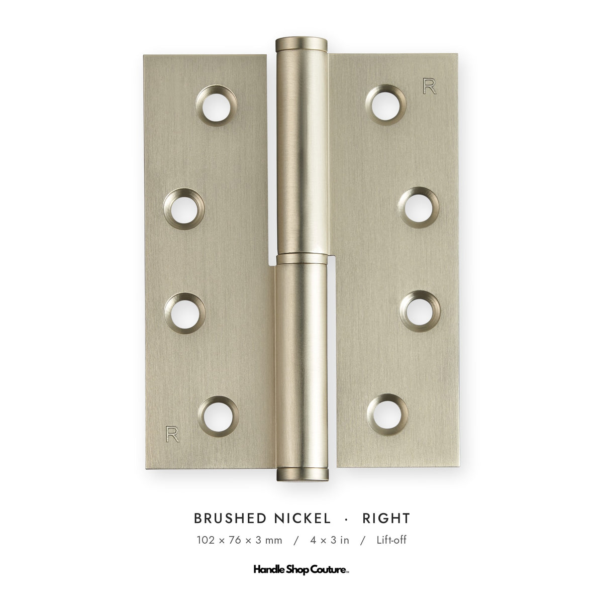 SYROS lift-off hinge, Brushed Nickel, Right
