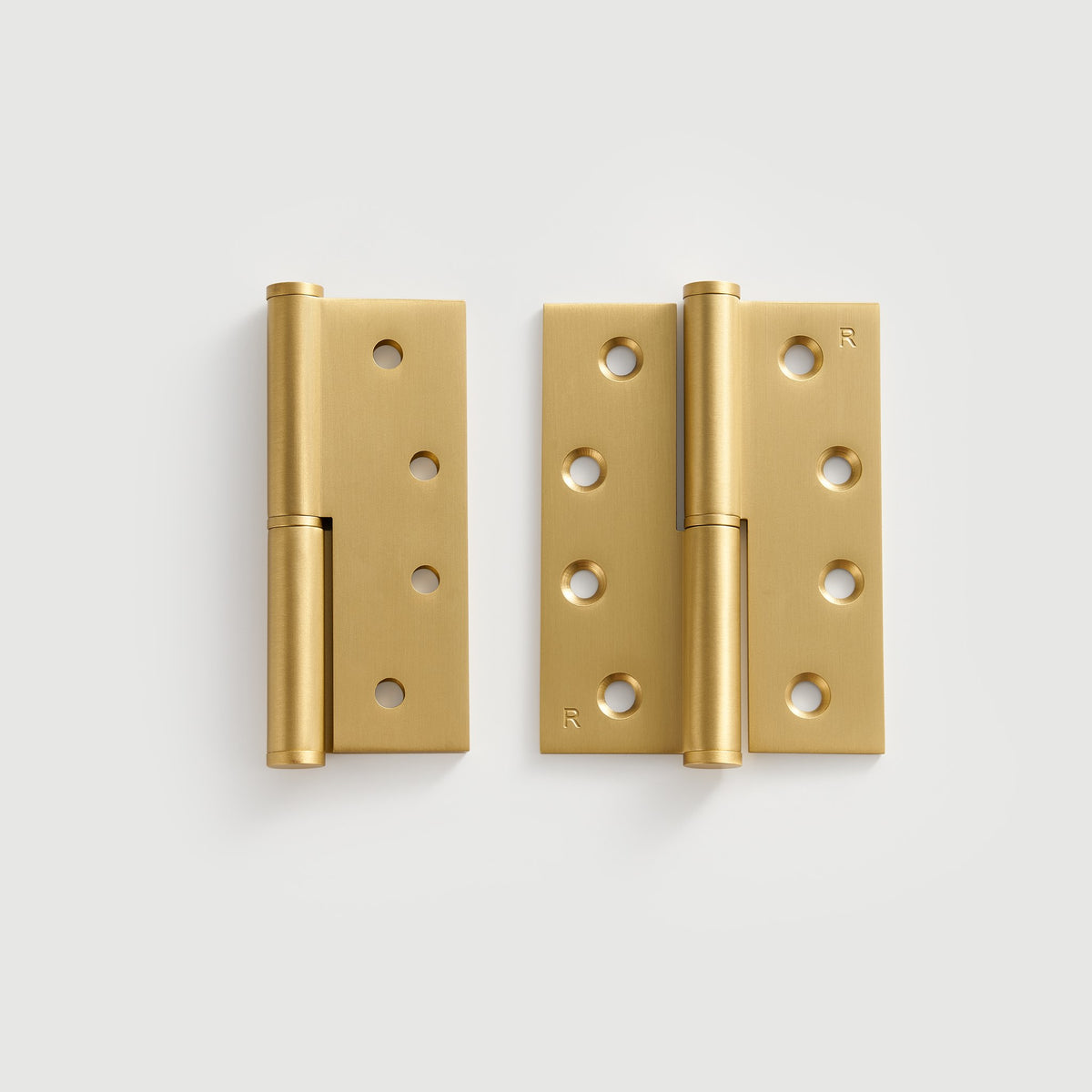 SYROS lift-off hinges, left and right, Satin Brass