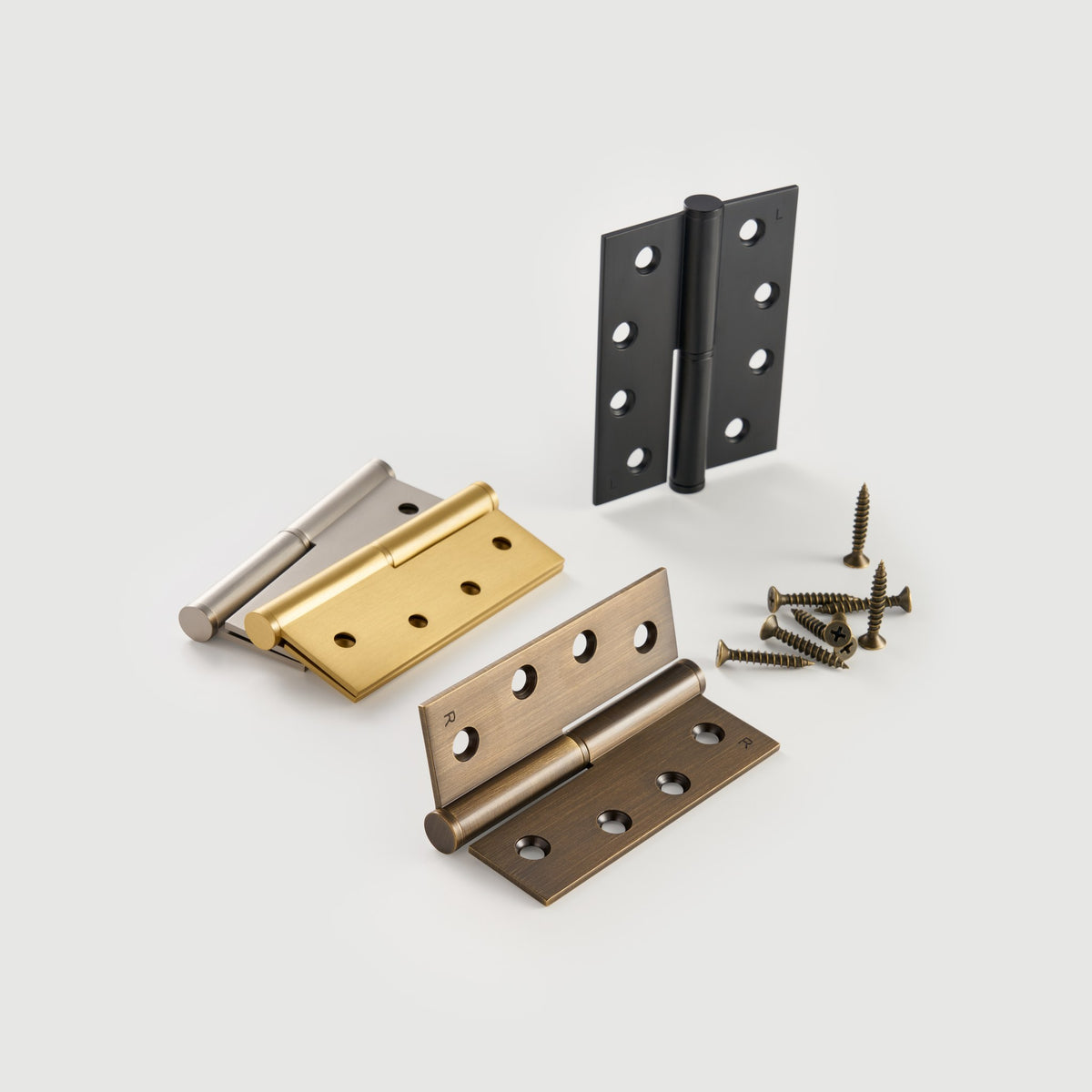 SYROS lift-off hinges with mounting screws