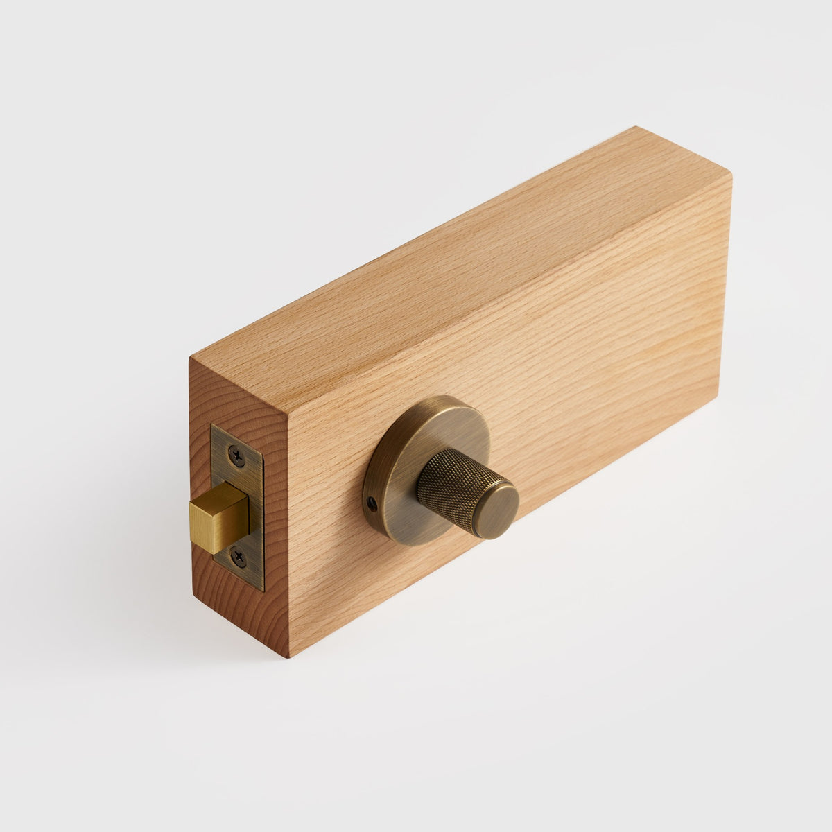 TINOS diamond knurled brass thumbturn and bolt in Antique Brass, 52mm rose