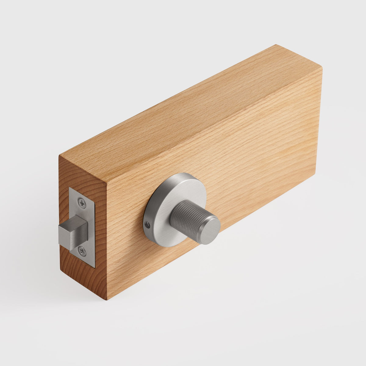 TINOS diamond knurled brass thumbturn and bolt in Brushed Nickel, 52mm rose
