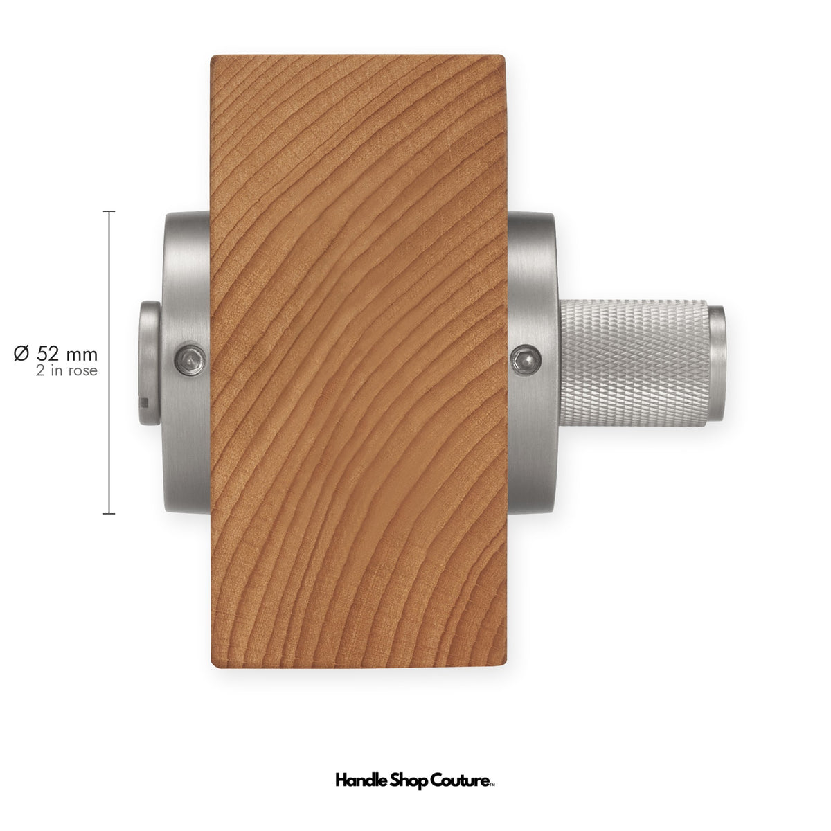 TINOS diamond knurled brass thumbturn and emergency release without deadbolt, 52mm round rose, Brushed Nickel