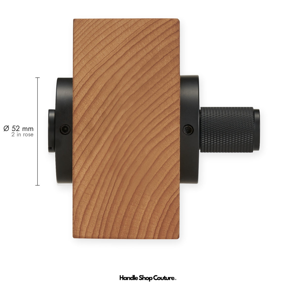 TINOS diamond knurled brass thumbturn and emergency release without deadbolt, 52mm round rose, Matte Black