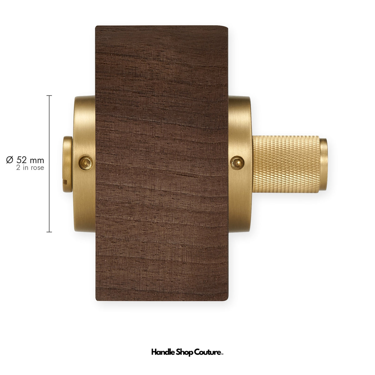TINOS diamond knurled brass thumbturn and emergency release without deadbolt, 52mm round rose, Satin Gold