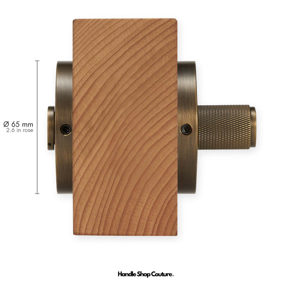 TINOS diamond knurled brass thumbturn and emergency release without deadbolt, 65mm round rose, Antique Brass