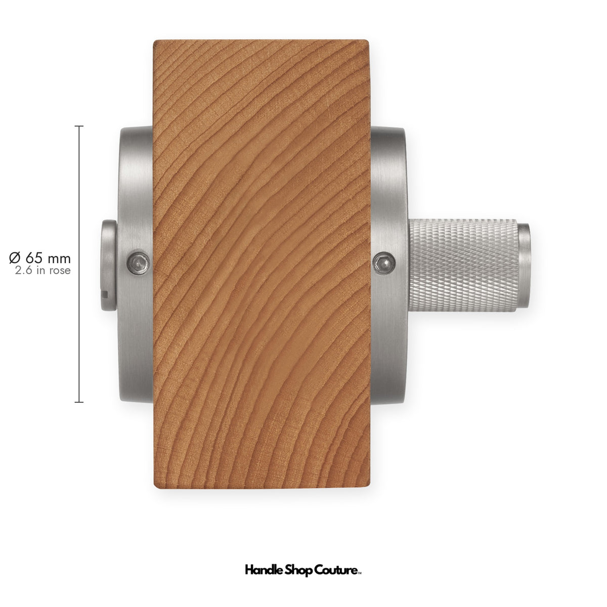TINOS diamond knurled brass thumbturn and emergency release without deadbolt, 65mm round rose, Brushed Nickel