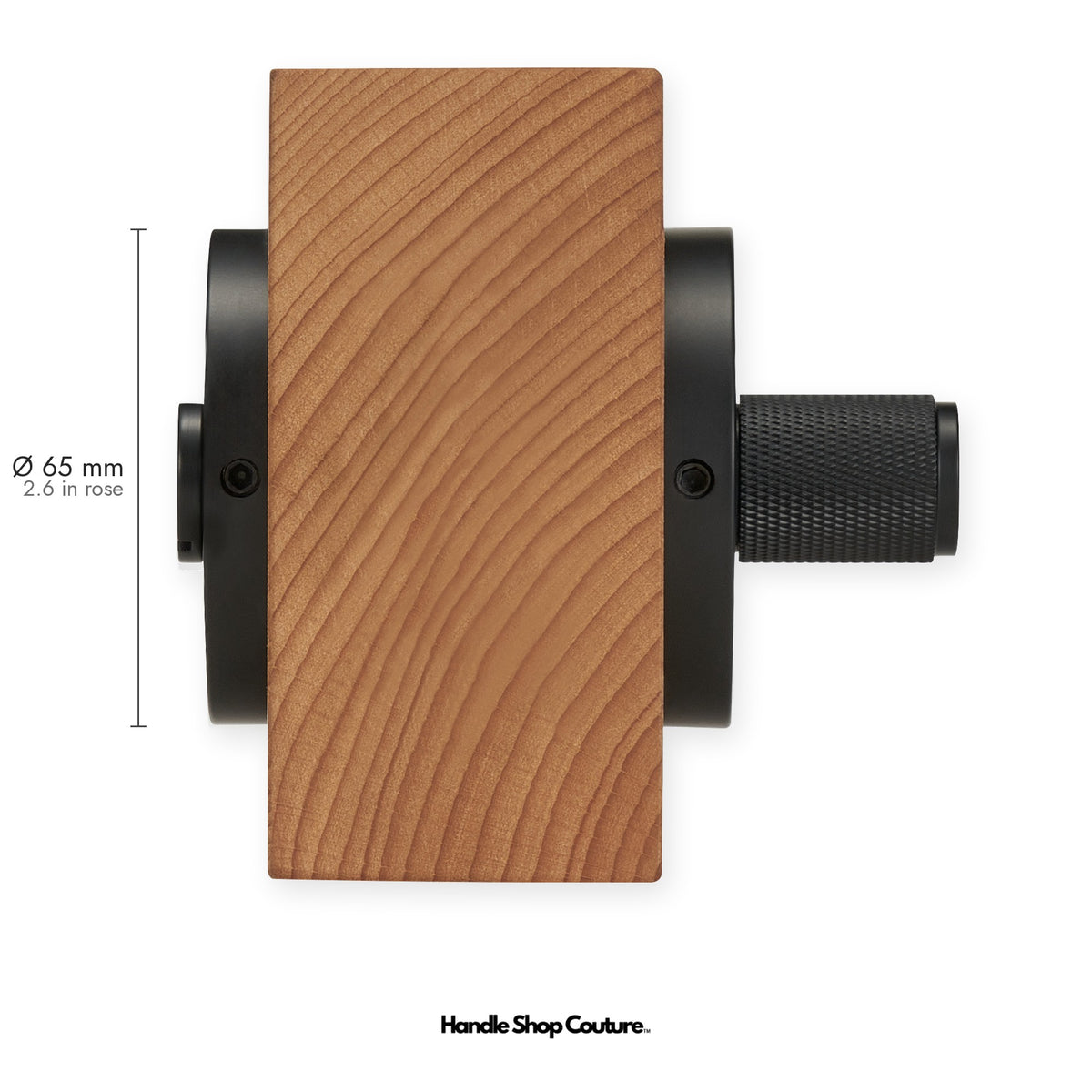 TINOS diamond knurled brass thumbturn and emergency release without deadbolt, 65mm round rose, Matte Black