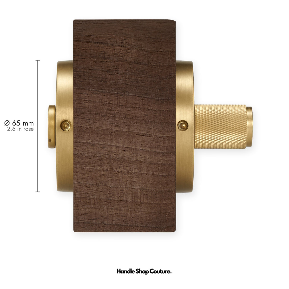 TINOS diamond knurled brass thumbturn and emergency release without deadbolt, 65mm round rose, Satin Gold