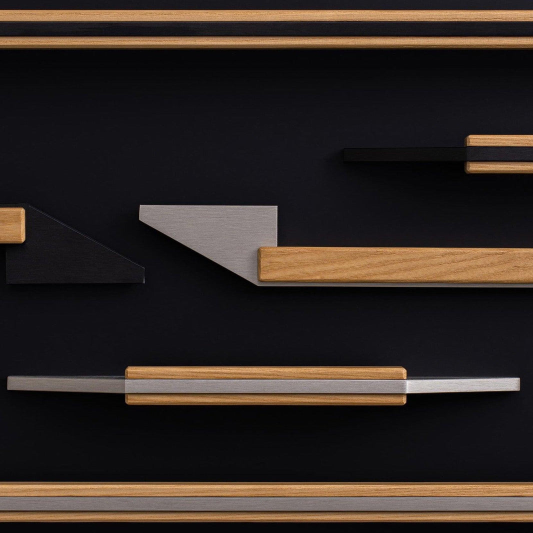 Aegean - Long Beech Wood & Metal Pull Handles - Handle Shop Couture
