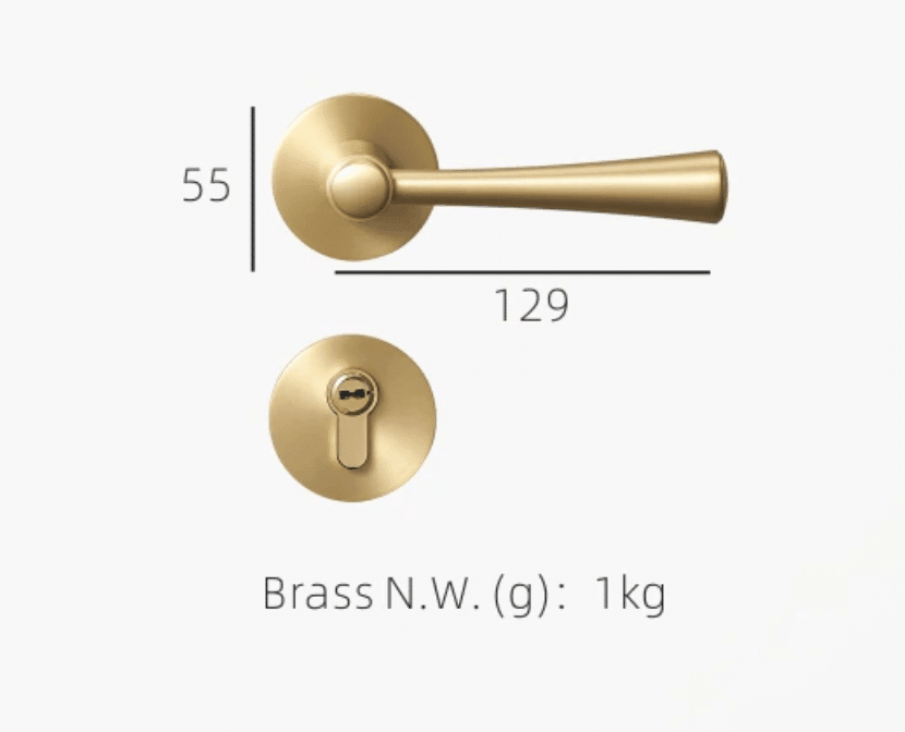 CALLAO / SOLID BRASS / DOOR HANDLES - Handle Shop Couture 