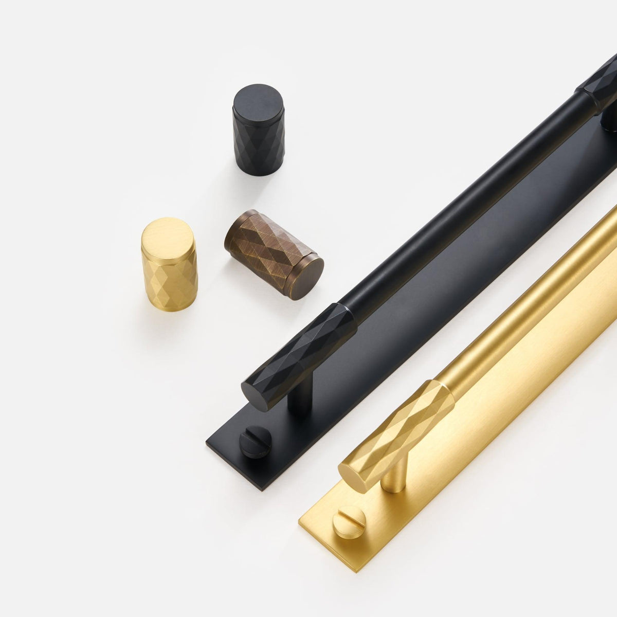 DIAMANTE / SOLID BRASS HANDLES / BACKPLATE - Handle Shop Couture 