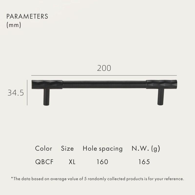 DIAMANTE / SOLID BRASS HANDLES / DIAMOND KNURL - Handle Shop Couture 