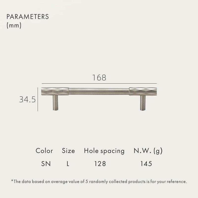 DIAMANTE / SOLID BRASS HANDLES / DIAMOND KNURL - Handle Shop Couture 