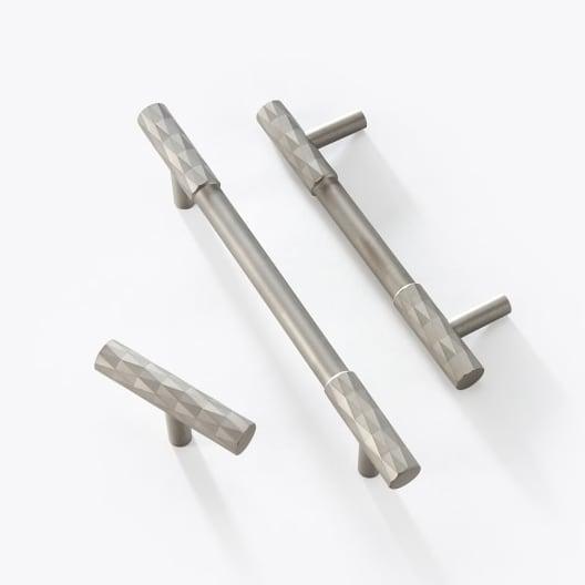DIAMANTE / SOLID BRASS HANDLES / DIAMOND KNURL - Handle Shop Couture 