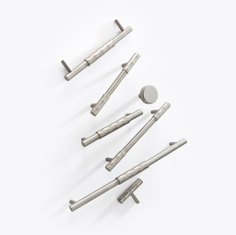 DIAMANTE / SOLID BRASS HANDLES / DIAMOND KNURL - Handle Shop Couture 