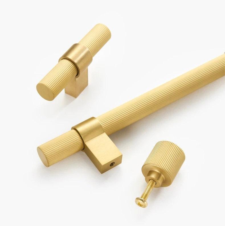 FRESKO / SOLID BRASS HANDLES / LINEAR KNURL - Handle Shop Couture 