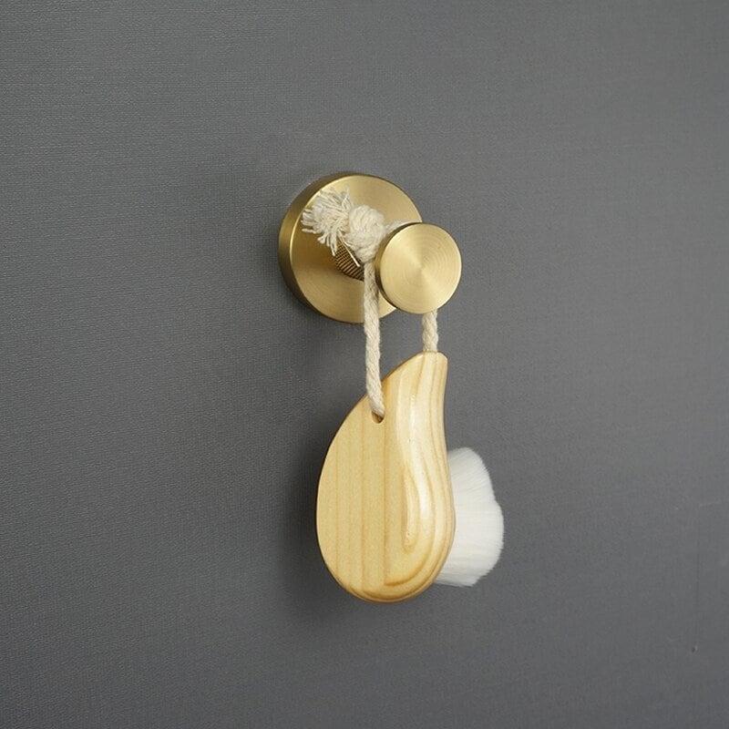 KOS / BATHROOM HARDWARE SET / KNURLED / SATIN GOLD - Handle Shop Couture 