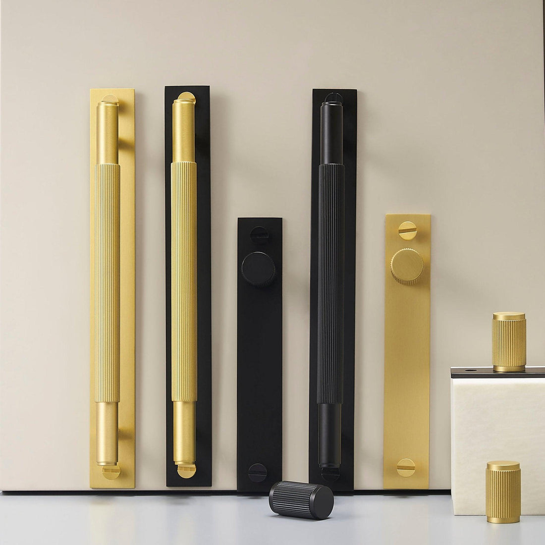MARBELLA / Solid Brass Handle with Backplate - Handle Shop Couture 