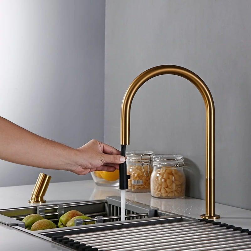 Maroussi / Single Lever Swivel Kitchen Mixer Tap - Handle Shop Couture 