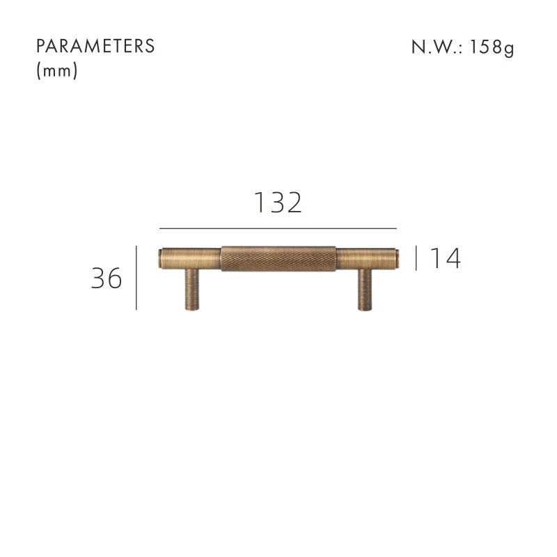 PALENCIA / SOLID BRASS HANDLES / SWIRLED KNURL - Handle Shop Couture 