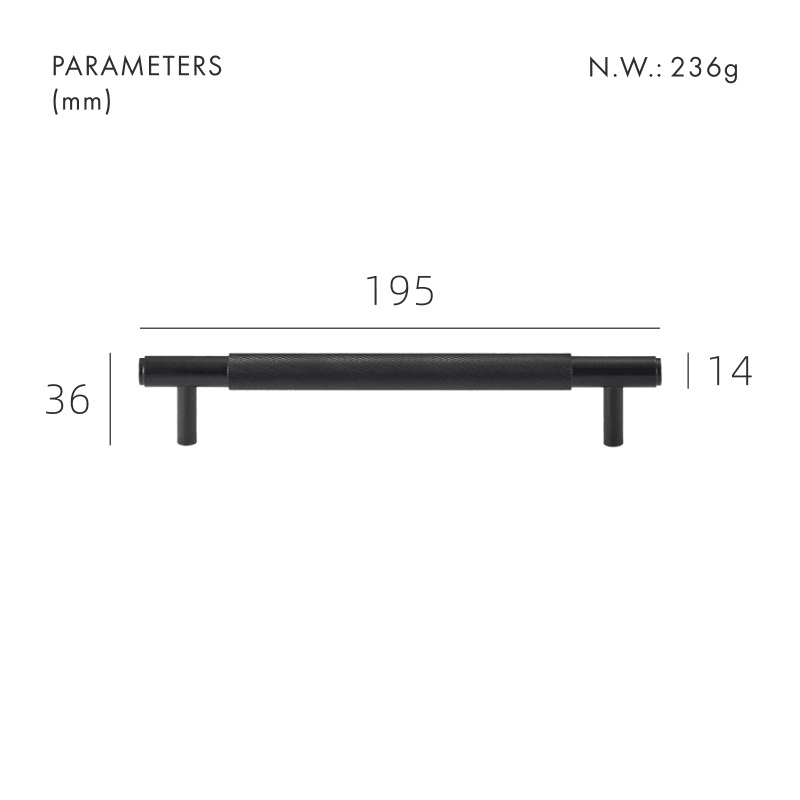 PALENCIA / SOLID BRASS HANDLES / SWIRLED KNURL - Handle Shop Couture 