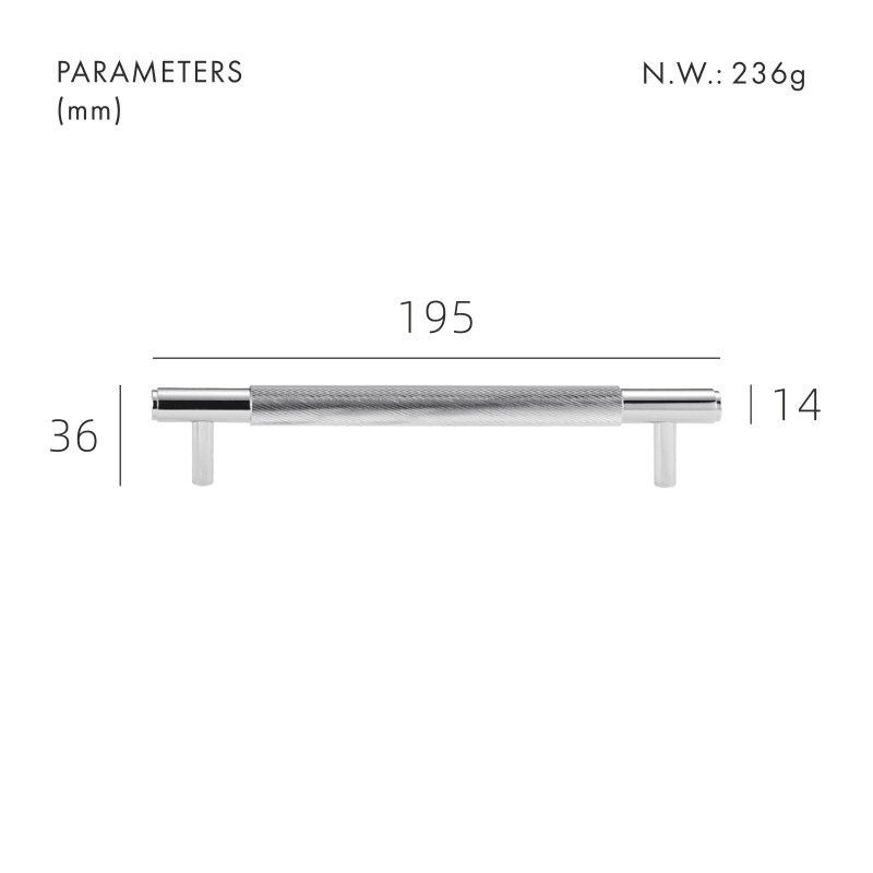 PALENCIA / SOLID BRASS HANDLES / SWIRLED KNURL - Handle Shop Couture 